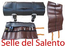 Borsa moto rotolo custom Portaattrezzi BARILOTTO pelle+ antipioggia chopper