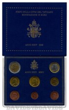 VATICANO 2002 - SERIE DIVISIONALE UFFICIALE 8 MONETE IN EURO  - IN FOLDER FDC