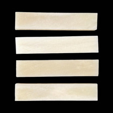 4x Camel dado osseo non sbiancato liutaio chitarra 2-1/4"x7/16"x1/4" (55x11x6,5mm)