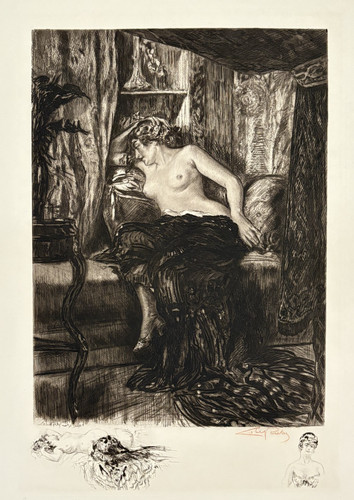 Arabesques intimes gravure - gravure, eau