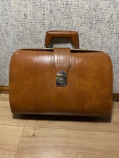 Borsa da medico vintage in pelle marrone - stile medico classico