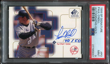 1999 Upper Deck SP Signature #PO Paul O'Neill Autograph Gold #ed 40/50 - PSA 9