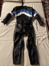 Tuta da moto in pelle divisibile vintage anni '80 Dainese 