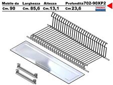 Scolapiatti Griglia Unica VASISTAS Pensile 90 702 + Staffe + Vaschetta Plastica