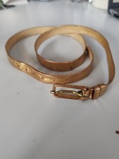 Cintura in pelle oro