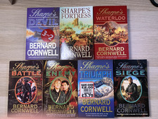 Bernard Cornwell 7 Book Bundle - Sharpe Series - Battle Enemy Siege Waterloo
