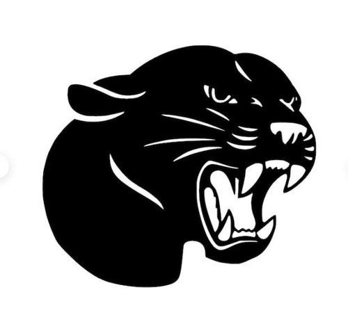 Black panther decalcomania - -,
