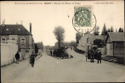 Cartolina bury oise route de - route,