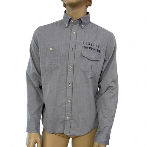 Desigual camicia uomo grigia - desigual,