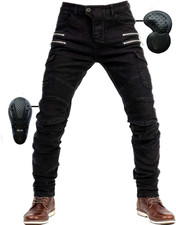 Uomo Moto Pantaloni Jeans Con