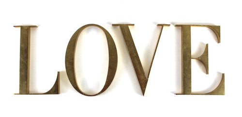 Lettere grandi love ottone - grandi,