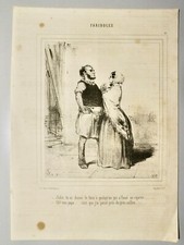 BEAUMONT EDOUARD DE(1821-1888)-LITHO ORIGINALE DU CHARIVARI-1850-FARIBOLES-N°12