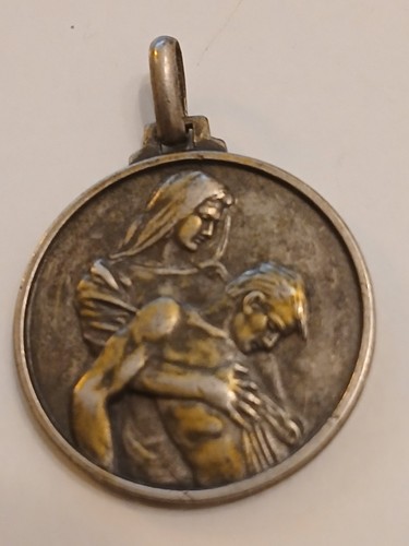 Medaglia argento croce verde - argento,