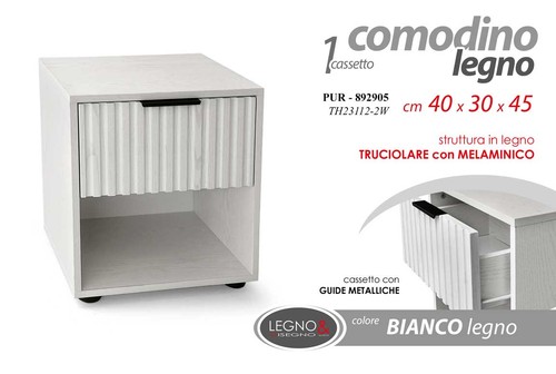 Comodino chic camera - comodino, letto
