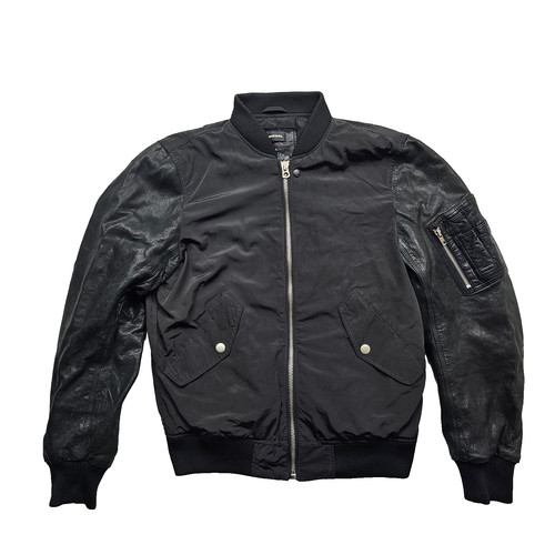 Giacca pelle vintage bomber - pelle,