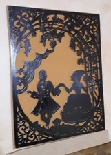 Quadro a traforo in legno "la passeggiata in giardino"