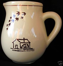 CARAFFA IN CERAMICA PER ACQUA RACCOLTA PUNTI MULINO BIANCO 1986 BROCCA RONDINI
