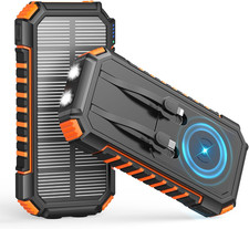 Caricabatterie Solare Power Bank 27000Mah - 22,5W Caricatore Portatile Senza Fil