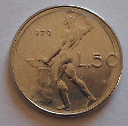 Moneta lire 1979 con - 50,
