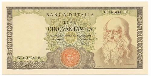 50000 lire banca italia - 50000,