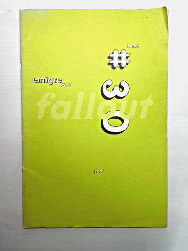 Emigre magazine type - magazine, 30
