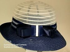 CAPPELLO CERIMONIA BIANCO/BLU