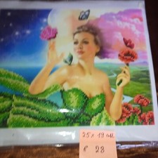 Quadro Ricamato Con Le PERLINE 