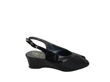 Fabio Fabiola Sandalo con zeppa e fibbia, Donna - (Nero)