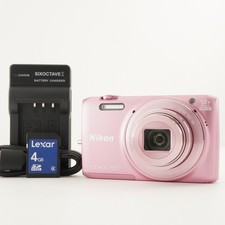 Nikon Coolpix S6800 rosa con scheda SDHC da 4 GB fotocamera digitale dal Giappone #8143