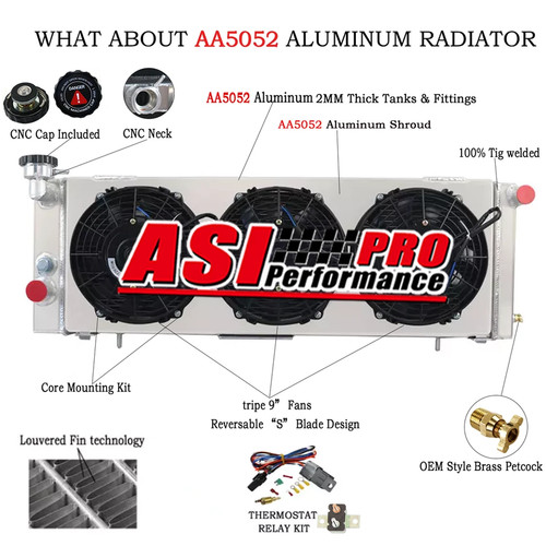 Aluminium radiateur shroud - aluminium, +
