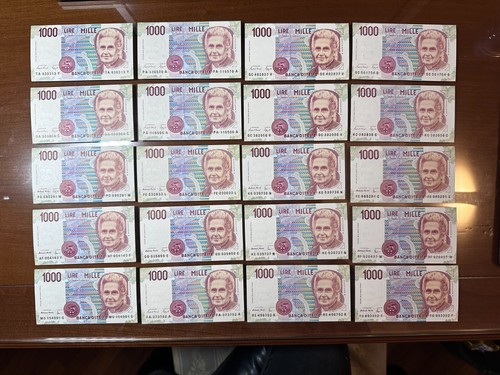 Lotto banconote lire 1000 - 20,