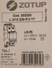ZOTUP SCARICATORE DI SOVRATENSIONI PER BASSA TENSIONE L2/10 230 FF 2TT 202220
