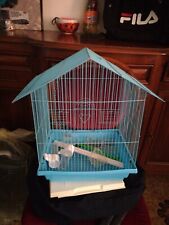 Gabbia Voliera Verde per Uccelli Volatili Pappagalli 2 Mangiatoie 46.5x35.5x65.5