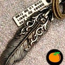 Collana uomo indiana piuma