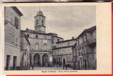 CARTOLINA MONTE SAN GIUSTO FP  VIAGGIATA 1950 PIAZZA VIT. EMANUELE   OCCASIONE