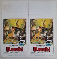 BAMBI 2 locandine originali Walt Disney cartone animato no manifesto o fotobusta