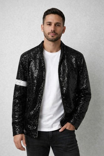 Giacca paillettes nera - giacca, di