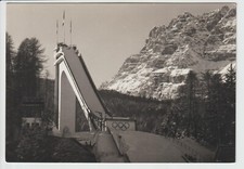 STADIO SALTO CON GLI SCI - VECCHIA CARTOLINA DEL TRAMPOLINO OLIMPICO DI CORTINA
