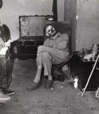 Vintage creepy scary clown - scary,