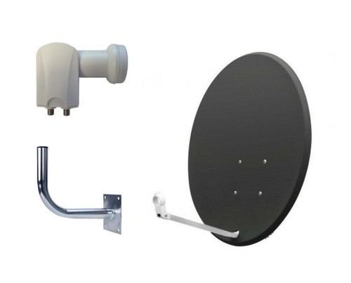 Piatto satellitare grigio 80cm - satellitare,