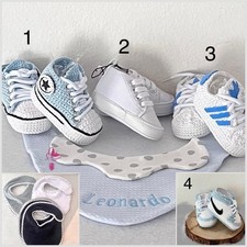 Bavaglino con nome, set regalo neonato, benvenuto, ricamo, battesimo, premaman