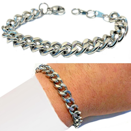 Bracciale catena acciaio - catena, in