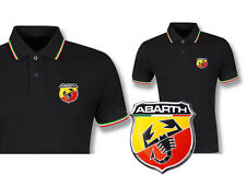polo abarth cotone tricolore corse 500 fiat punto italia racing maglietta 