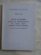 PICENTINI-CIOFFI-NOTE STORIA FEUDALE DUI CASALI DELLA BARONIA DI SAN CIPRIANO...