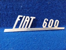 Fregio FIAT 600 Scritta Badge Stemma Logo in metallo