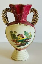 ANTICO VASO CERAMICA GUALDO TADINO 26 CM PORCELLANA COPPA FIORI