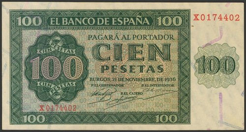 100 pesetas novembre 1936 - 100, 21