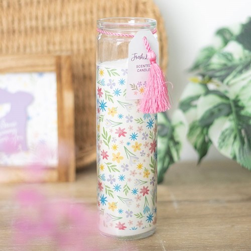 Vaso tubo vetro - tema, fiori