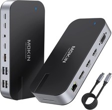 MOKiN Docking station 16 in 1 USB C 3 HDMI - USB C portatile - NUOVO