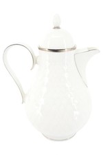 SCHERZER Caffettiera Bavaria Bianca Bordo Oro Porcellana Elegante